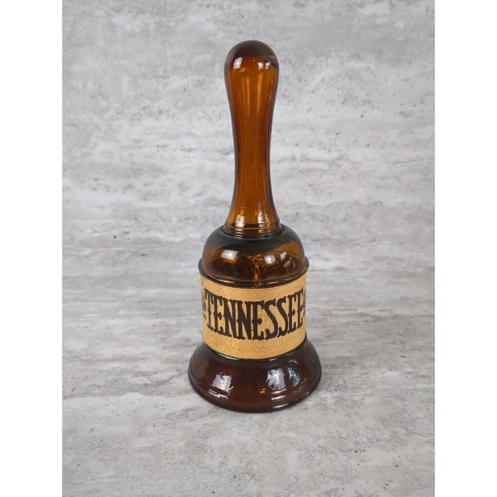 Vintage‎ Brown Glass Bell, Tennessee, w/ Glass Clapper